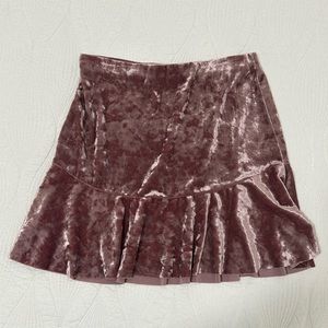 Socialite Pink Velvet Skirt Size Small